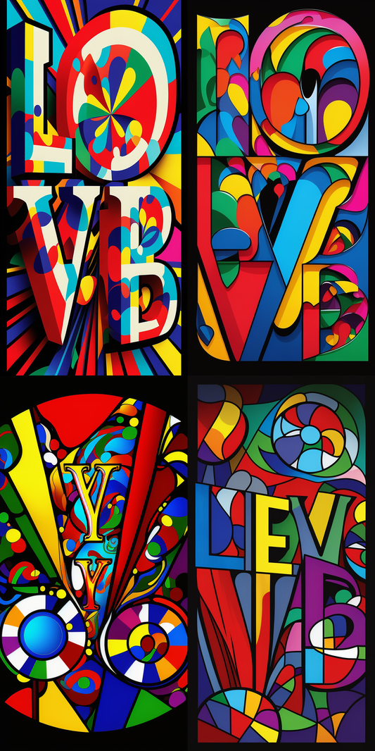 Introducing Imagination Studio's amazing Robert Indiana Inspired Images